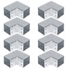 YIDU69Q 8 Pcs 2" Square Tube Fittings-2 Way Connector, L
