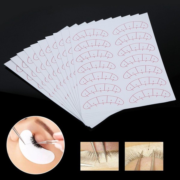 2pcs Lash Mapping Stickers, 140 Pcs Eye Lashes Extension Adhesive