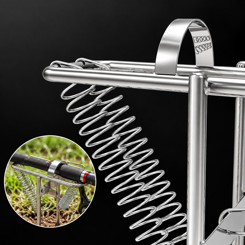 Automatic Spring Fishing Rod Holder – Adjustable Rod Stand Support