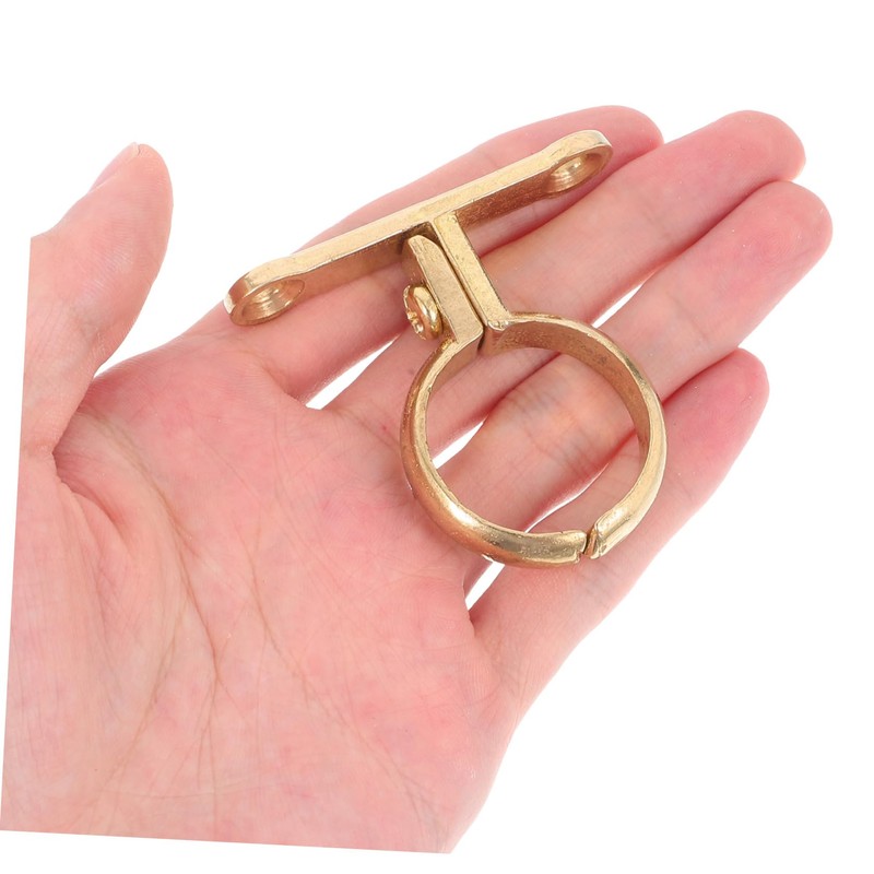 ORFOFE Heavy Duty Brass Pipe Strap Clamp Wall Mount Bracket