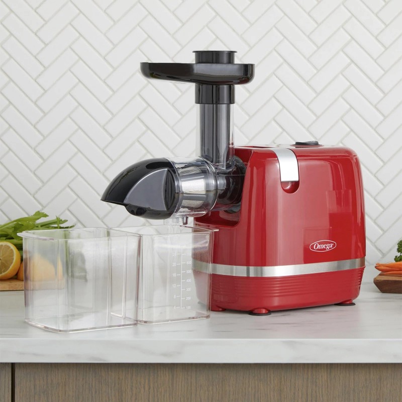 Omega H3000RED Juicer Cold Press 365 Slow Masticating Easy to