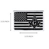 2pcs American Flag Masonic Embroidered USA Square Compass Iron On