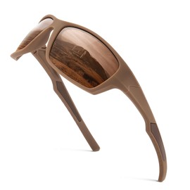 suoso Cycling Sunglasses Polarised UV400 – Outdoor Sports Glasses for Men and Women, Great for Ski, Motorbike, Fishing-Matcha Tea