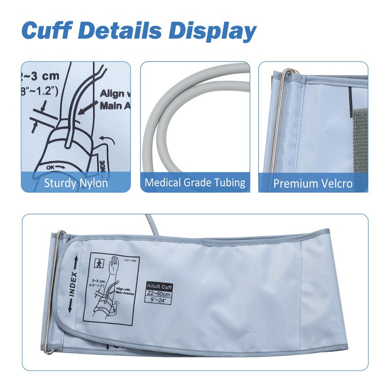 XXL Blood Pressure Cuff 9”-24” (22-60CM) Compatible with All Automatic