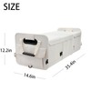 AOKJOY Car Trunk Organizer with Lid Car Storage Organizer Collapsible Multi Compartment Adjustable Straps Car Organizer for SUV, Truck, Sedan(Beige)