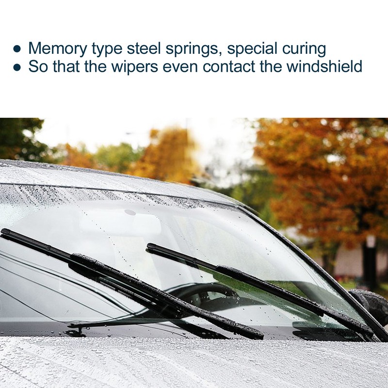 Pair Windshield Wiper Blades Quiet Weatherproof 61610442837 Replacement for E65