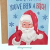 Sleazy Greetings Rude Christmas Card for Adults - 'Santa Knows'
