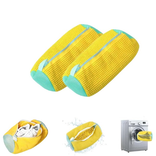 2 Pack Reusable Shoe Washing Machine Bags with Zipper –