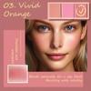 3 Color Matte Pink Blush Palette with Brush, Long Lasting