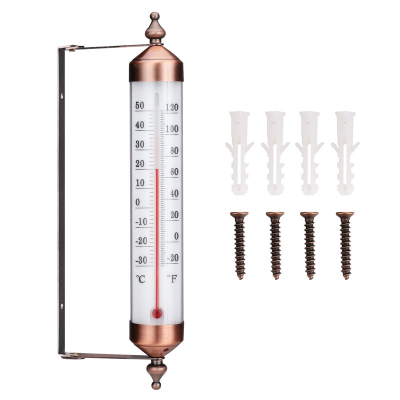 MUMTOP Outdoor Thermometer, Steel Outside Window Thermometer Adjustable Angle, 10