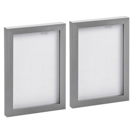 Nicola Spring Photo Frames - Fits Photo Size 6 x 8 (14 x 20cm) - Pack of 2 - Grey Picture Frame Wall Mounted Portrait A5 Photo Frame with Stand Freestanding Photo Certificate Display Poster Frame
