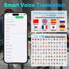 Voice Translator Earphones, 138 Languages AI Intelligent Bluetooth Translation Headset,