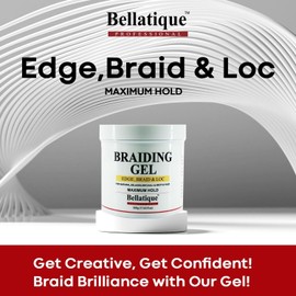 BELLATIQUE Fast Drying Hair Styling Gel Maximum Hold No Flaking High Shine for All Hair ...