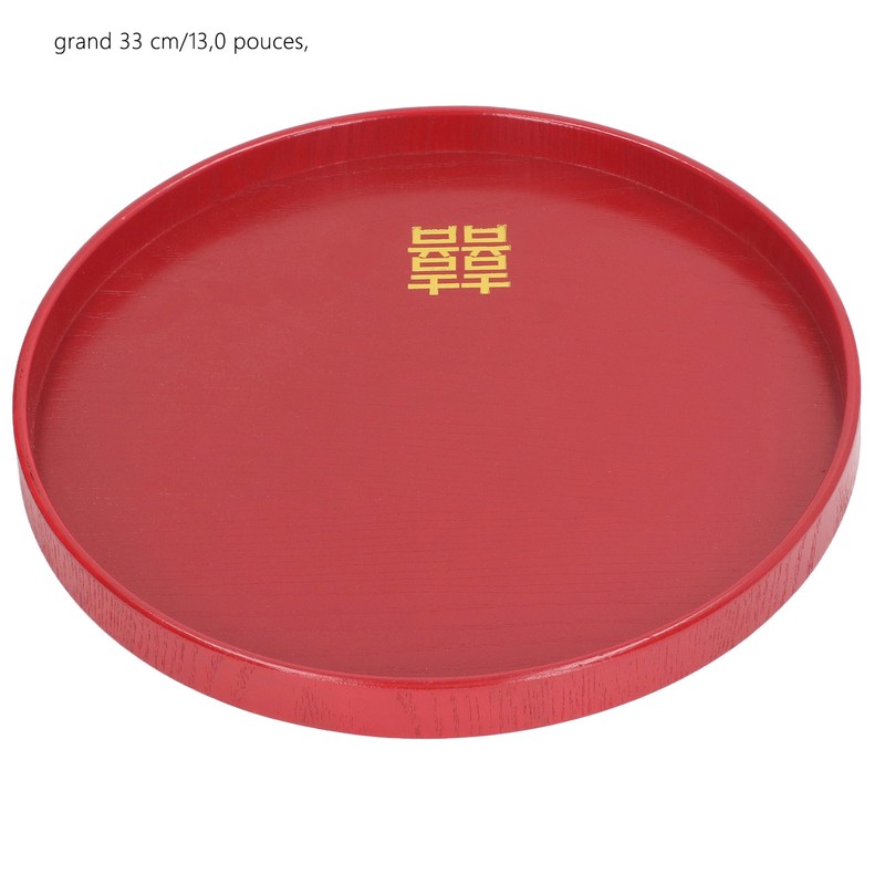 Wood Serving Tray Decorative Serving Platter Snack Fruit Plate for