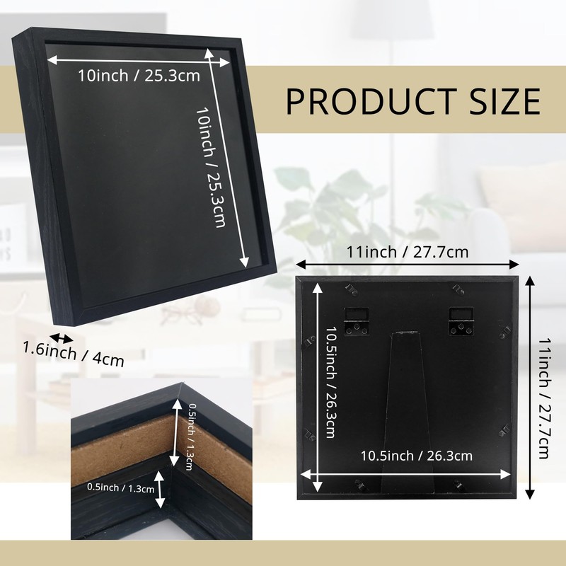 GMFrames 11x11 Enamel Pin Display Case, Pin Collection Display Frame