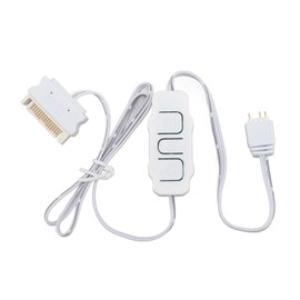 ARGB Controller 5V 3Pin SATA Power Supply ARGB Light Stripe Remote Controller, ARGB PC Fans Controller Kit for PC Rainbow LED Strip, Computer ARGB Fans (White)