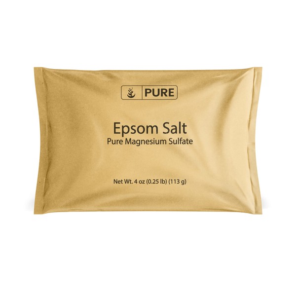 Pure Original Ingredients Epsom Salt (4 oz) Pure Magnesium Sulfate, Food Grade, Soaking Solution