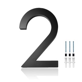 Hvatry House Numbers for Outside, 6 inch Modern Floating Address Numbers for Front Door, Street, Apartment, Farmhouse, High Visibility Numbers Enhance Home's Exterior Charm, Black(House Numbers 2)