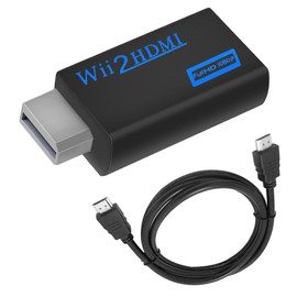 Wii To HDMI Converter Adapter, Wii Dedicated Converter with 3.5mm Audio Port, Deear Wii to HDMI Converter, Output to 480p/720p/1080p, Compatible with HDTV, Signal Interference, Strong Heat Resistant,