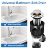 Bathroom-Sink-Drain-Kit: Flex-drain Kit with Flexible & Expandable P-trap Sink Drain