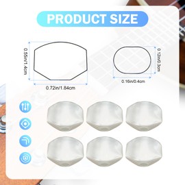 Sharplace Pack of 6 Universal Guitar Machine Heads Buttons Tuning Pegs Tuner Mechanical Tuning Pegs Button for Acoustic Guitar Electric Guitar, White