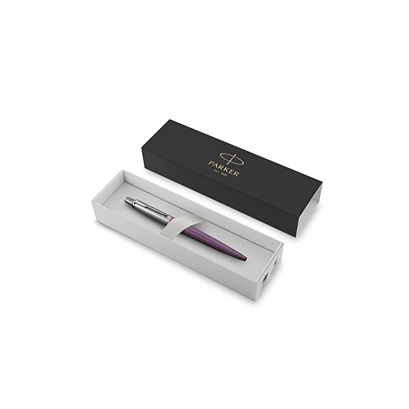 Parker Jotter Core Boligrafo Violeta Terminado En Cromo Tinta Azul