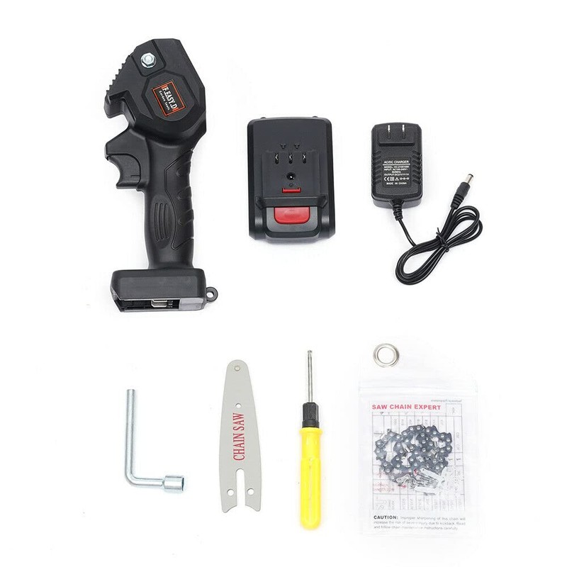 4" Mini Electric Chainsaw Cordless 550W Battery Powered Chainsaw Rechargeable