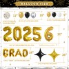 Party Spot！2025 Black and Gold Graduation Party Decorations,124 PCS Graduation