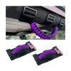 HZEL 2PCS Roll Bar Grab Handles, Oxford Cloth Upgrade Metal Buckle Paracord Grip Handles, Durable and Strong Car Accessories, Compatible with Wrangler JL, JLU, JT, JK, JKU, TJ, LJ and YJ (Purple)