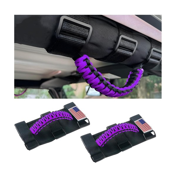 HZEL 2PCS Roll Bar Grab Handles, Oxford Cloth Upgrade Metal