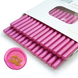 Wax Seal Stick, Ioggtser 30PCS Mini Glue Gun Wax Seal Stick for Wax Seal Stamp, Sealing Wax Sticks for Wedding Invitations, Cards, Envelopes (Rose Pink)