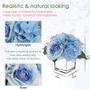 GnFlus Artificial Flowers in Vase Fake Silk Hydrangea Rose Flower