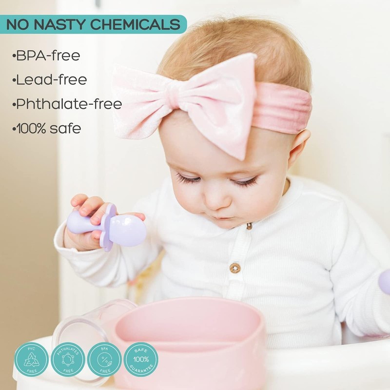 Grabease Baby Spoons Toddler Spoons Baby Silverware Toddler Utensils, BPA-Free