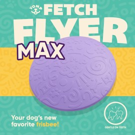 Yomp FetchFlyer MAX Dog Toy – Durable Rubber, Grippable Rim, Textured Flyer for Fetch & Play, Dishwasher Safe