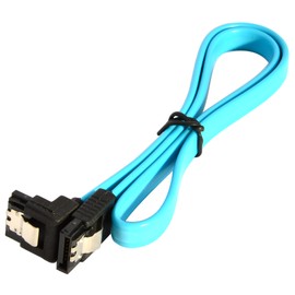 Unbranded/Generic SATA III Cable 6Gbps 90 Degree Right Angle Locking Latch 18 Inches for HDD SSD - Blue, 3-Pack