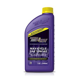 Royal Purple 01315 Max Cycle 10W-40 High Performance Synthetic Motorcycle Oil, 1 Quart (32 Ounces)