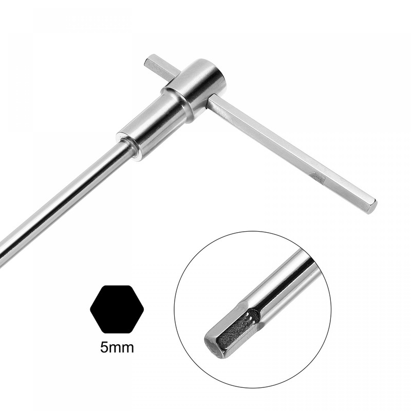 sourcing map 5mm Sliding T-Handle Hex Key Wrench for Fast