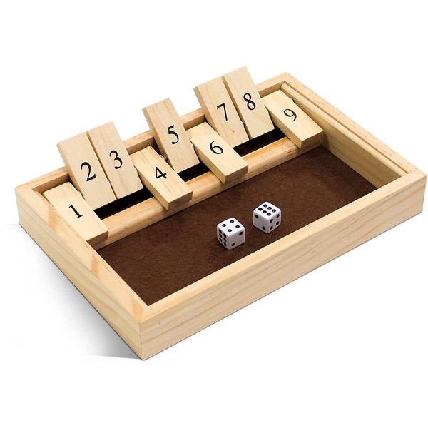 WE Games Classic Dice Board Game – 9 Number Flip
