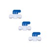 EZRODI 3 Pack Push-to-Connect Plastic Shut Off Valve Fitting (1/4-in