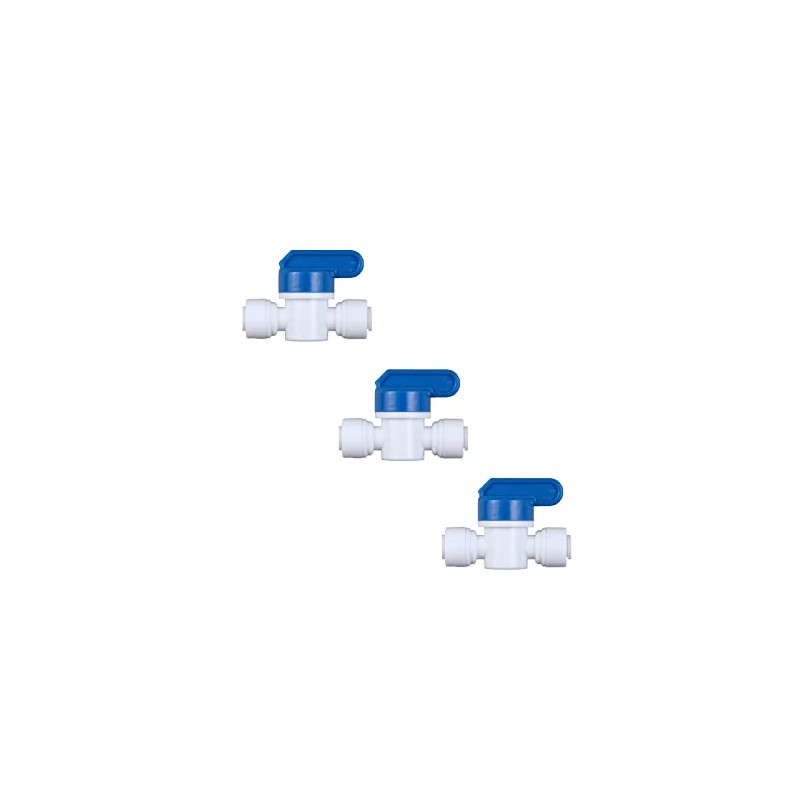 EZRODI 3 Pack Push-to-Connect Plastic Shut Off Valve Fitting (1/4-in