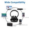 ZANCHIE Wireless TV Headphones Over Ear Headsets-RF Transmitter Charging Dock,