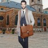 Jack&Chris Mens New PU Leather Attache Briefcase Traditional Messenger Lawyer