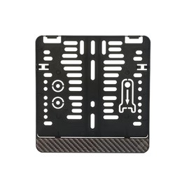 1x Kennzeichenhalter 220 x 200 mm (Mit Carbon Look Silikon Streifen) Für Kennzeichen im Format 220 x 200 mm Passt Für Motorrad Roller Traktor Anhänger Quad Krad Geländewagen LKW SUV