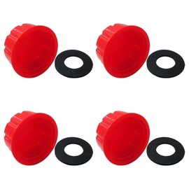 Huoptl Gas Can Replacement Solid Base Caps Coarse Thread, Pack of 4