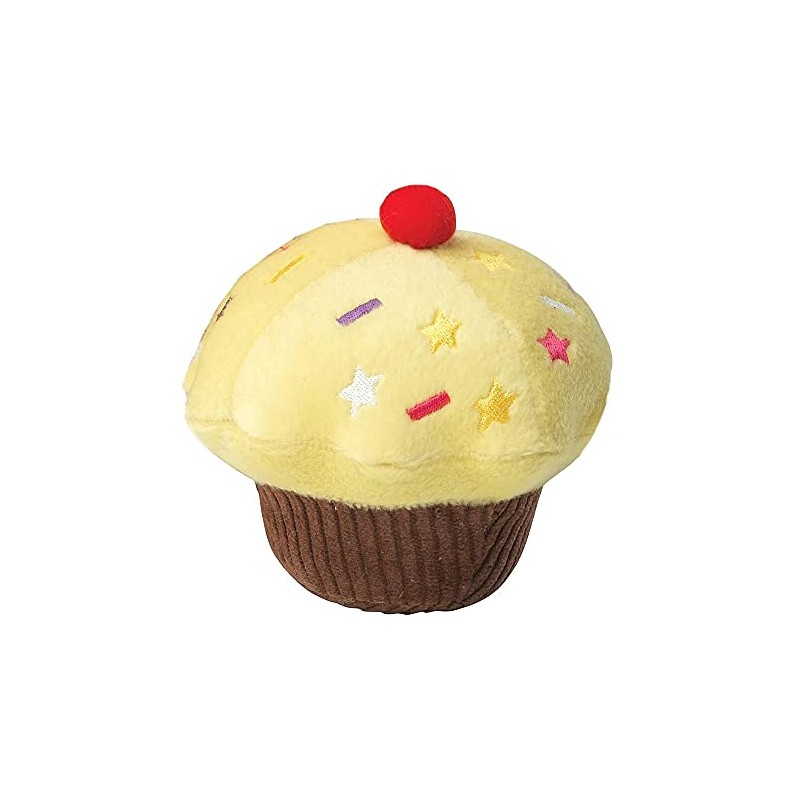 House of Paws Vanilla Scented Cupcake Squeaker Toy for Dogs