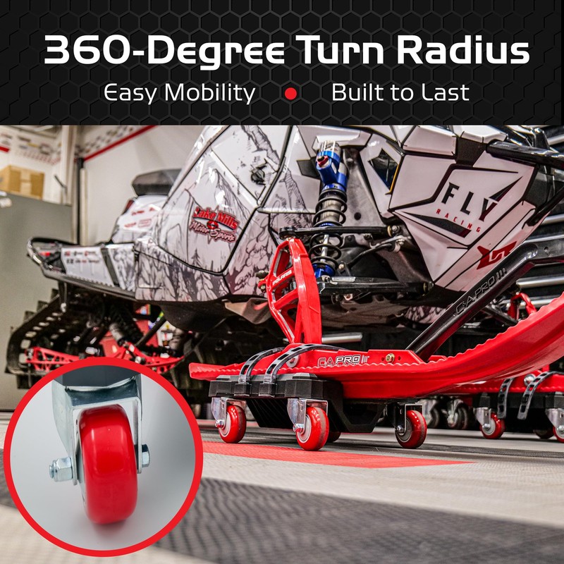 Caliber Rover 360 Snowmobile Dolly, Heavy-Duty Casters Hold 1,500 LBS,