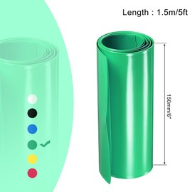 MECCANIXITY Battery Wrap PVC Heat Shrink Tubing 95mm Dia 150mm Flat 1.5m Light Green Good Insulation for Battery Pack