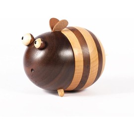 Wooden Bee Toothpick Holder Pick Tooth Box Storage Box Desktop Home Wooden Crafts with 150 Pcs Toothpicks Unique Funny Cute Small Gifts House Warming Gifts New Home