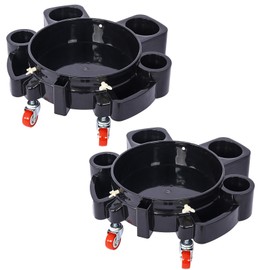 Yellowcat Removable 5 Gallon Rolling Bucket Dolly for Car Wash Smoother Maneuvering 2pcs