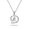 B. BRILLIANT Sterling Silver D Alphabet Letter Name Script Initial